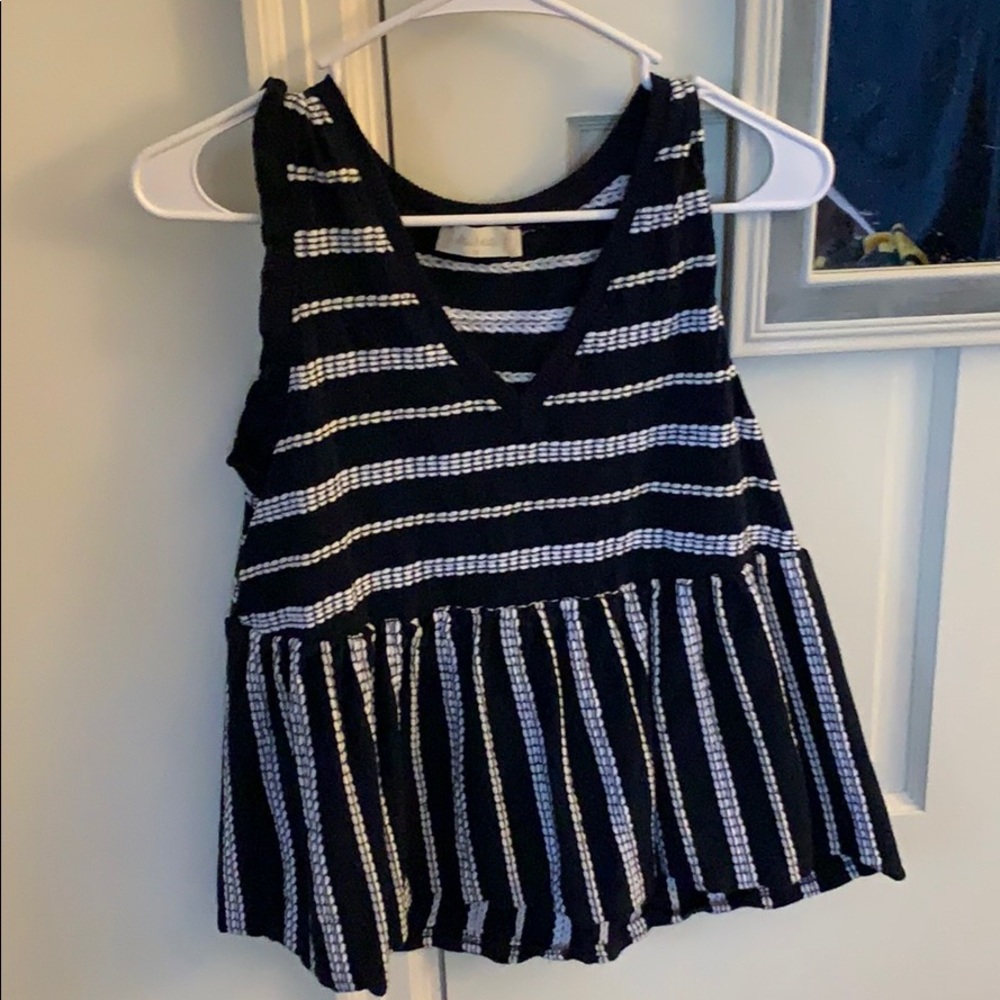 Navy and white altar’d state top